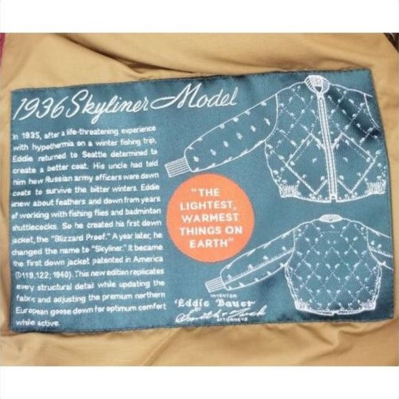 Eddie Bauer Red Quilted Puffer Jacket - Picture 5 of 5